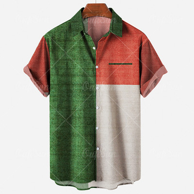 Nyári férfi ing Hawaii ing Túlméretes felső póló Harajuku Férfi Ruházat 2022 Laza alkalmi uniszex divat Camisa európai méret