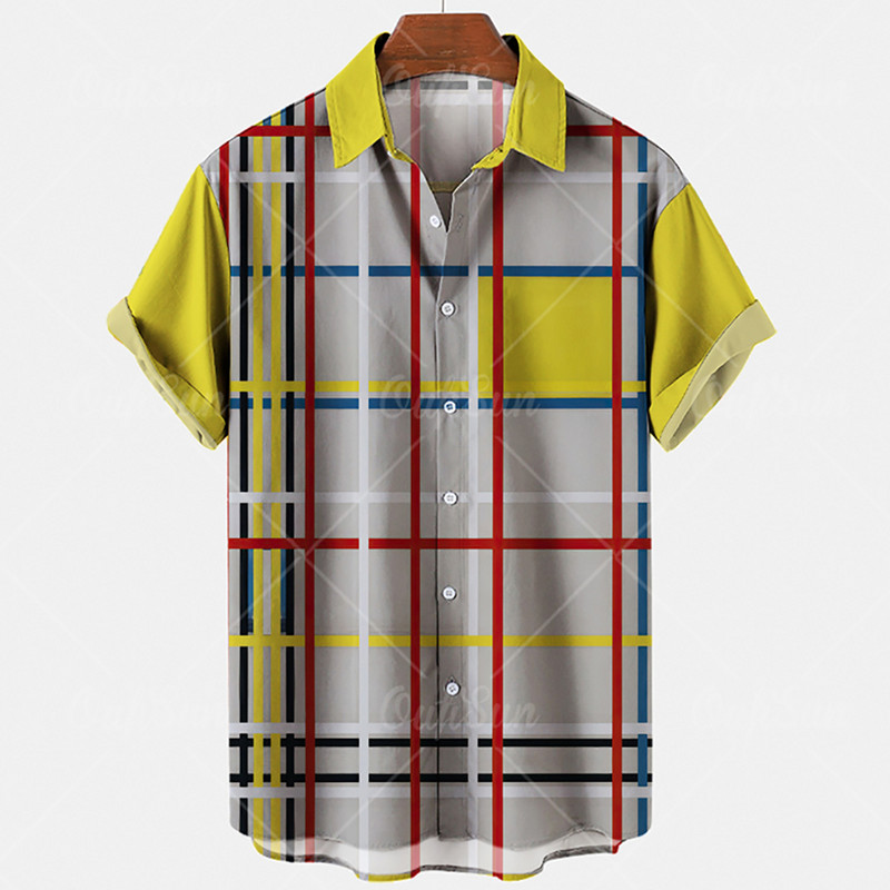 Nyári férfi ing Hawaii ing Túlméretes felső póló Harajuku Férfi Ruházat 2022 Laza alkalmi uniszex divat Camisa európai méret