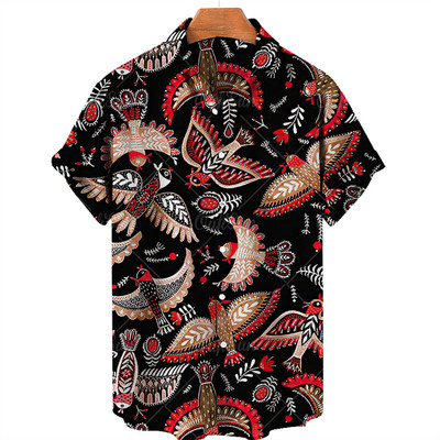 Unisex Ljetna havajska košulja 2022. Muška košulja s 3D životinjskim printom Muška i ženska majica tigrastog uzorka kratkih rukava, široka prozračna majica 5xl