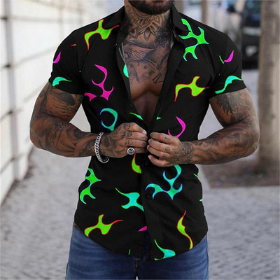 Košulje za muškarce Ljeto Havajski cvjetni 3d print Muška košulja s cvijećem za plažu kratkih rukava Modni gornji dijelovi Majica Homme Bluza Camisa