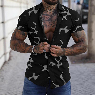 Košulje za muškarce Ljeto Havajski cvjetni 3d print Muška košulja s cvijećem za plažu kratkih rukava Modni gornji dijelovi Majica Homme Bluza Camisa