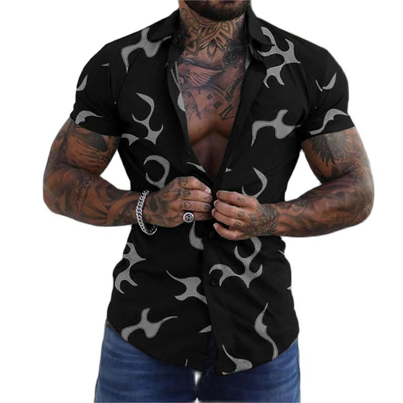 Košulje za muškarce Ljeto Havajski cvjetni 3d print Muška košulja s cvijećem za plažu kratkih rukava Modni gornji dijelovi Majica Homme Bluza Camisa