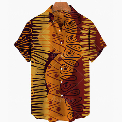 Nyári új tigris mintás 3d nyomtatású férfi ing Hawaii rövid ujjú vintage túlméretezett férfi ing 5xl alkalmi divat felsők