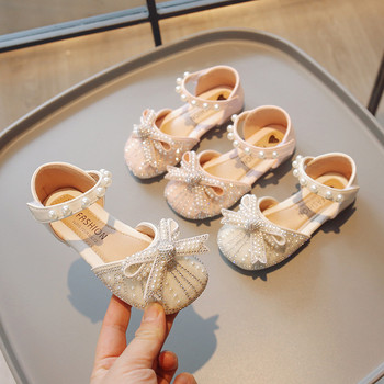 Bling Rhinestone Παιδικά Γαμήλια Παπούτσια 2023 Καλοκαίρι Παιδικά Flat Princess Παπούτσια με λουράκια αστράγαλο Κοριτσίστικα σανδάλια Μέγεθος 23-36