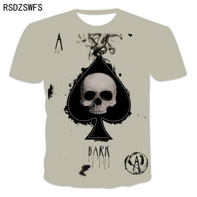 Cărți de joc amuzante Plum A, tricou pentru bărbați, imprimat 3D, la tendință de stradă, stil retro, cu mânecă scurtă, cu decolteu, îmbrăcăminte pentru bărbați, tricouri supradimensionate