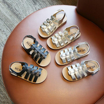 1-6 години Детски летни плажни обувки на открито Момичета Принцеса Плетени сандали с отворени пръсти Златни, сребърни, черни