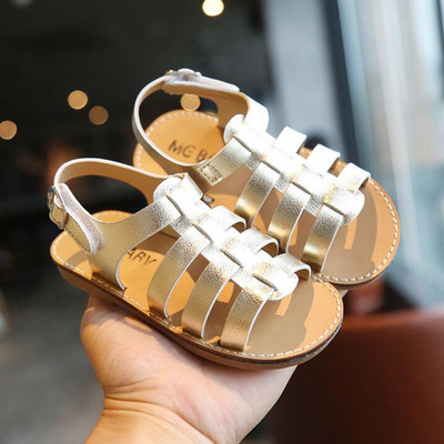 1–6 metų vaikams vasaros lauko paplūdimio batai mergaičių princesės megztos basutės aukso, sidabro, juodos spalvos