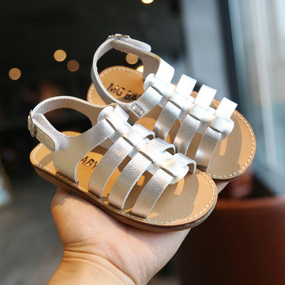 1–6 metų vaikams vasaros lauko paplūdimio batai mergaičių princesės megztos basutės aukso, sidabro, juodos spalvos