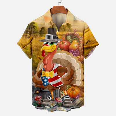 Καυτές εκπτώσεις Χαβάης πουκάμισο για άνδρες 3d Cartoon Flamingo Ανδρικό πουκάμισο Παραλία Υπερμεγέθη Αστεία Ανδρικά Ρούχα Μόδα Καλοκαιρινό κοντό μανίκι