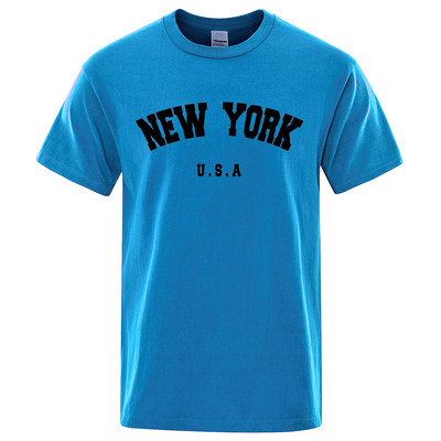 SAD New York City Majice Ljetne pamučne majice Muška majica kratkih rukava Modna ležerna muška ulična majica s O-izrezom Slovo