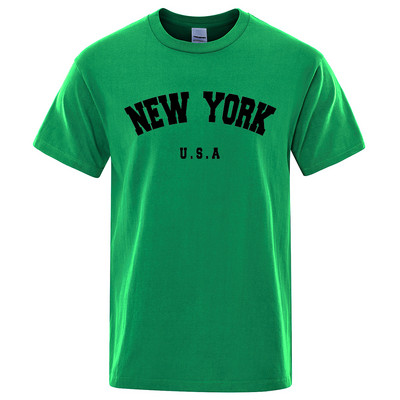 SAD New York City Majice Ljetne pamučne majice Muška majica kratkih rukava Modna ležerna muška ulična majica s O-izrezom Slovo