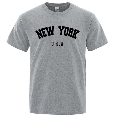 SAD New York City Majice Ljetne pamučne majice Muška majica kratkih rukava Modna ležerna muška ulična majica s O-izrezom Slovo