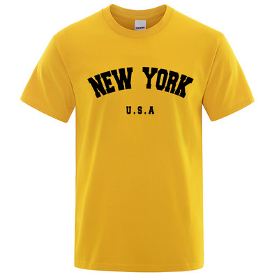 SAD New York City Majice Ljetne pamučne majice Muška majica kratkih rukava Modna ležerna muška ulična majica s O-izrezom Slovo