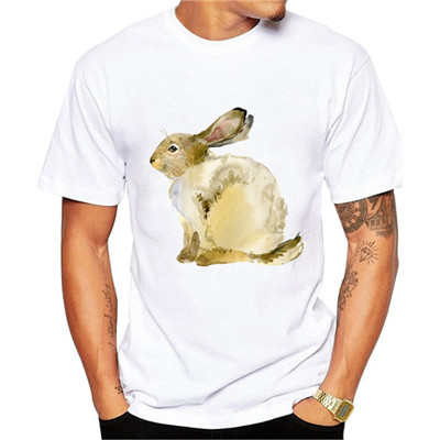 Muška majica kratkih rukava sa slatkim akvarelnim ispisom ježa u umjetničkom stilu, ljetne modalne hipster majice gt165