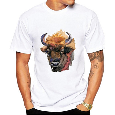 Muška majica kratkih rukava sa slatkim akvarelnim ispisom ježa u umjetničkom stilu, ljetne modalne hipster majice gt165