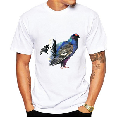 Muška majica kratkih rukava sa slatkim akvarelnim ispisom ježa u umjetničkom stilu, ljetne modalne hipster majice gt165