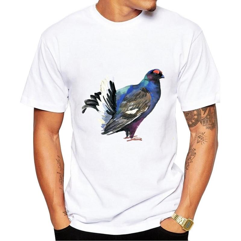 Muška majica kratkih rukava sa slatkim akvarelnim ispisom ježa u umjetničkom stilu, ljetne modalne hipster majice gt165