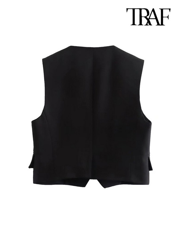 TRAF sieviešu modes pogas, priekšpuse, veste un ar augstu vidukli Bermudu salu šorti, sieviešu divdaļīgie komplekti Mujer