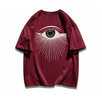 Dideli vyriški marškinėliai Nemokamas pristatymas Scary Eyes trumpomis rankovėmis 100 % medvilnė Kasdieniai marškinėliai su iškirpte Vasaros moteriški drabužiai Gatvės drabužiai