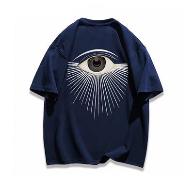 Dideli vyriški marškinėliai Nemokamas pristatymas Scary Eyes trumpomis rankovėmis 100 % medvilnė Kasdieniai marškinėliai su iškirpte Vasaros moteriški drabužiai Gatvės drabužiai