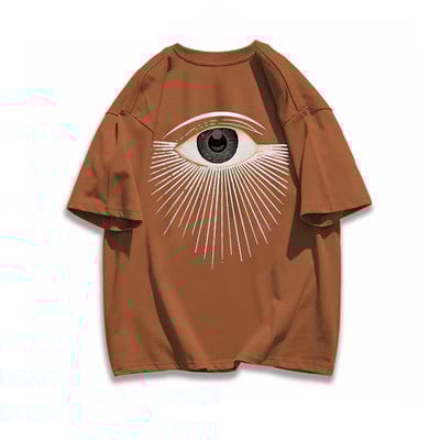 Dideli vyriški marškinėliai Nemokamas pristatymas Scary Eyes trumpomis rankovėmis 100 % medvilnė Kasdieniai marškinėliai su iškirpte Vasaros moteriški drabužiai Gatvės drabužiai