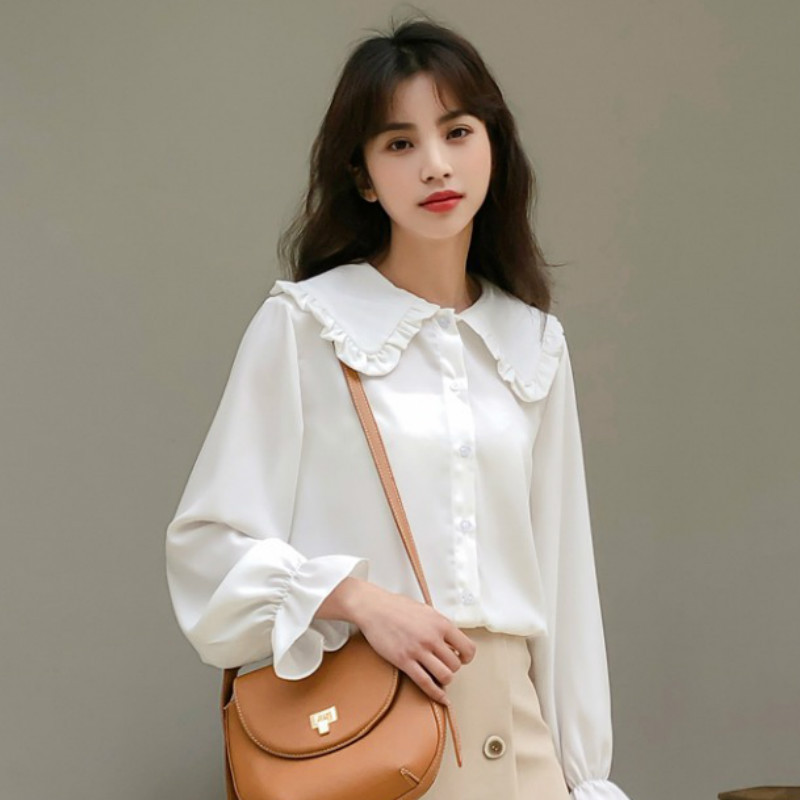 Cămăși Femei Solid Simplu Nou Sosire de primăvară Stil coreean Chic Trendy Bluze Casual Elegante Vintage Femei Streetwear All-match