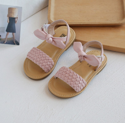 Sandale de vară pentru fete Cute Bow Ittle Girl Pantofi cu fund moale Sugari Copii Sandale de plajă