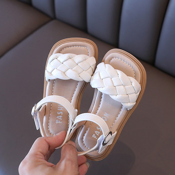 Размер 21-36 Сандали за момичета Мека PU кожа Летни обувки Класически стил Детски каишки на глезена Сандали с отворени пръсти на принцеса за момиче