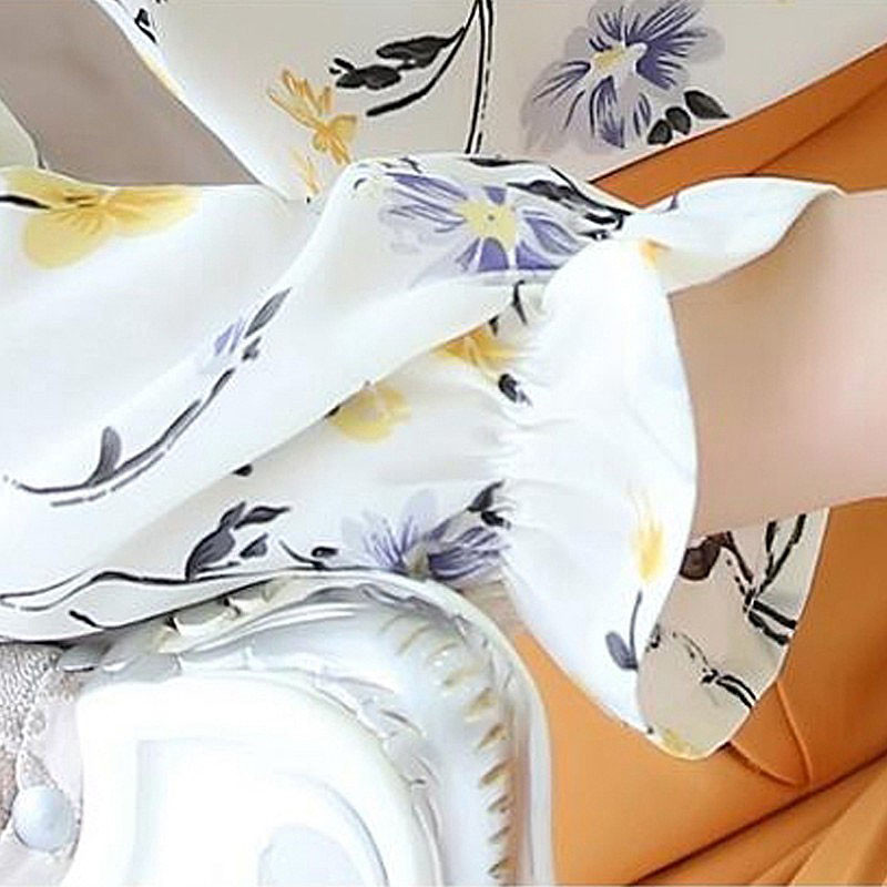 Blusas Femininas 2018 Módne kvetinové topy a blúzky Mujer Jesenné dámske košele s dlhým rukávom, potlačené šifónové dámske blúzky