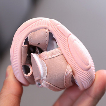 Sepatu Sandal Musim Panas Baru Sepatu Putri Kulit Anak-anak Μόδα Manis Lucu untuk Anak Perempuan Sepatu Pita Hoolow Out Antilembap Bayi