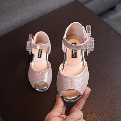 Baywell Sepatu Musim Panas Anak-anak Baru Anak Perempuan Cestoviny Berlian Ikatan Simpul Sandal Putri Anak-anak Bunga Mutiara Sepatu Datar Tari Anak Perempuan