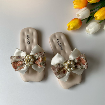 Παιδικές παντόφλες Bowknot Παιδικά σανδάλια Ευέλικτο Πριγκίπισσα Αντιολισθητικές Μαλακές παντόφλες για κορίτσια Υπαίθρια μόδα Χαριτωμένα παπούτσια για την παραλία Αρχική