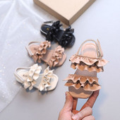 Baywell Sandal Bayi Perempuan Kecil Musim Panas Sepatu Anak-anak 2022 pre Anak Perempuan Sepatu Pantai Ujung Terbuka Putri Sol Lembut Renda Lucu Sederhana