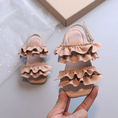 Baywell Sandal Bayi Perempuan Kecil Musim Panas Sepatu Anak-anak 2022 pre Anak Perempuan Sepatu Pantai Ujung Terbuka Putri Sol Lembut Renda Lucu Sederhana