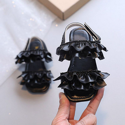 Baywell Sandal Bayi Perempuan Kecil Musim Panas Sepatu Anak-anak 2022 pre Anak Perempuan Sepatu Pantai Ujung Terbuka Putri Sol Lembut Renda Lucu Sederhana