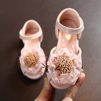 Baywell Sandal Anak-anak Perempuan Sepatu Putri Anak Perempuan Busur Kristal Sepatu Pertunjukan Tari Flat Mode Sandal Anak Baru Musim Panas