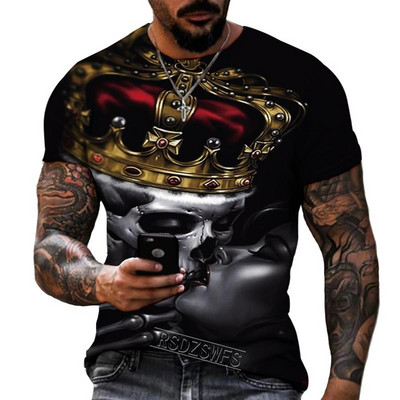 Muška majica kratkih rukava Gothic Dark Skeleton Horror Stil vrlo dobre kvalitete Lycra Poliester majice prekomjerne veličine S-5XL Debela majica