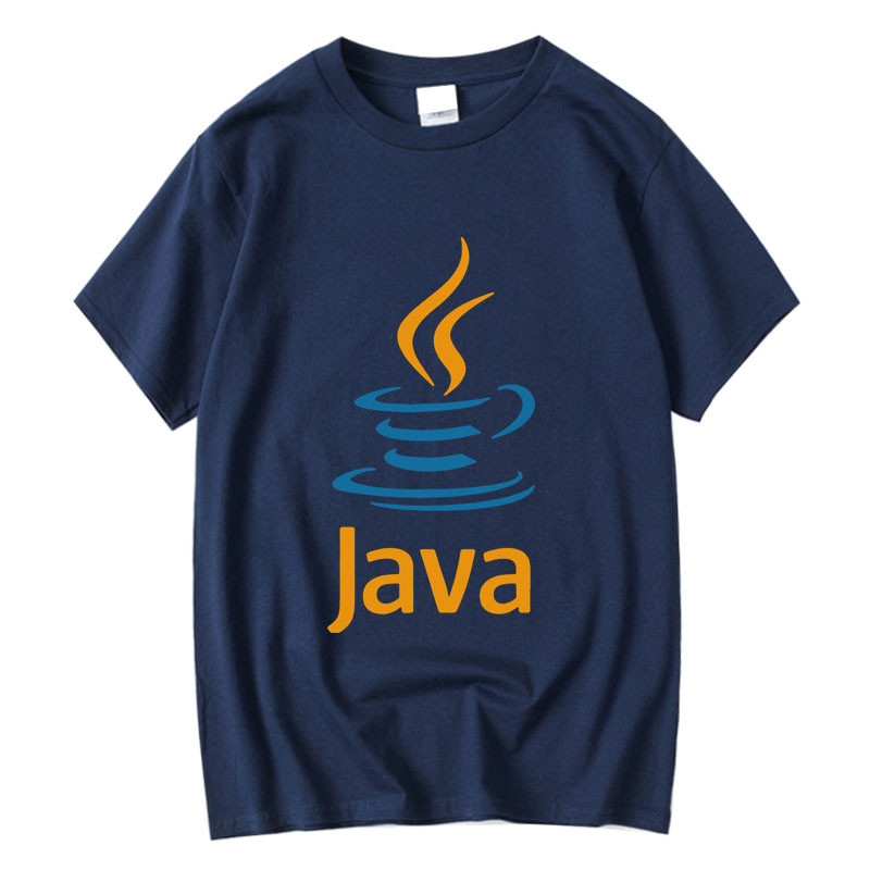 XIN YI Visokokvalitetna muška majica s tiskanim JAVA slovima od 100% pamuka, ležerna labava Cool majica s o-izrezom, majice s kratkim rukavima, muške majice