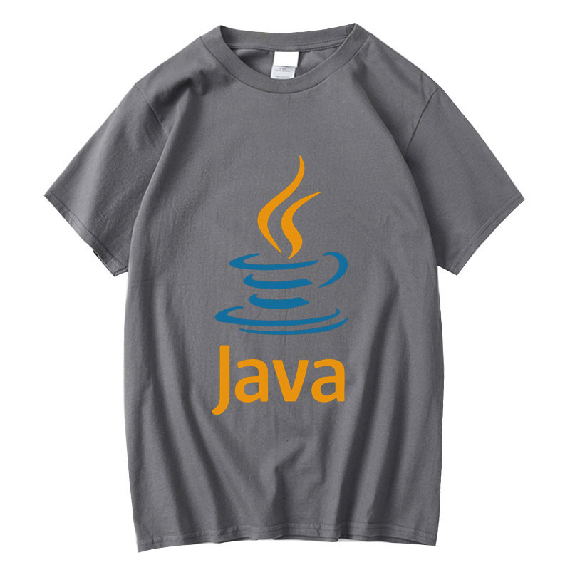 XIN YI Visokokvalitetna muška majica s tiskanim JAVA slovima od 100% pamuka, ležerna labava Cool majica s o-izrezom, majice s kratkim rukavima, muške majice