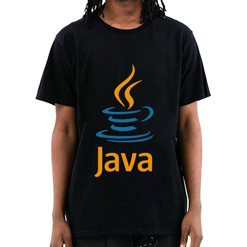 XIN YI Visokokvalitetna muška majica s tiskanim JAVA slovima od 100% pamuka, ležerna labava Cool majica s o-izrezom, majice s kratkim rukavima, muške majice