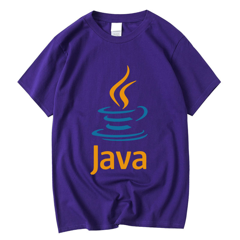XIN YI Visokokvalitetna muška majica s tiskanim JAVA slovima od 100% pamuka, ležerna labava Cool majica s o-izrezom, majice s kratkim rukavima, muške majice