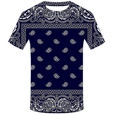 Letné módne 3D tlačené tričko Pánske hip hopové street ležérne tričko s krátkym rukávom, top s O golierom, nadrozmerné