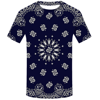 Letné módne 3D tlačené tričko Pánske hip hopové street ležérne tričko s krátkym rukávom, top s O golierom, nadrozmerné