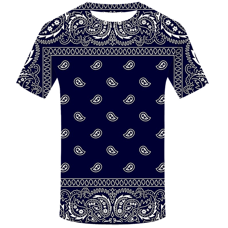 Letné módne 3D tlačené tričko Pánske hip hopové street ležérne tričko s krátkym rukávom, top s O golierom, nadrozmerné