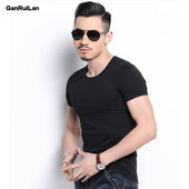 Νέο ανδρικό μπλουζάκι Spandex Fitness ανδρικά μπλουζάκια μπλουζάκια μπλουζάκια για ανδρικά μπλουζάκια μονόχρωμα T-shirt B0894
