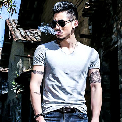 Νέο ανδρικό μπλουζάκι Spandex Fitness ανδρικά μπλουζάκια μπλουζάκια μπλουζάκια για ανδρικά μπλουζάκια μονόχρωμα T-shirt B0894