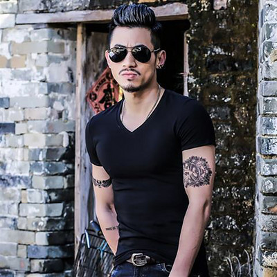 Νέο ανδρικό μπλουζάκι Spandex Fitness ανδρικά μπλουζάκια μπλουζάκια μπλουζάκια για ανδρικά μπλουζάκια μονόχρωμα T-shirt B0894