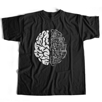 COOLMIND 100% bavlnené tričko najvyššej kvality s potlačou pre mužov, ležérne tričko s potlačou mozgu pre mužov, vtipné a štýlové pánske tričko, voľné tričká