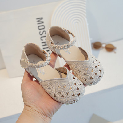 Κορίτσια σανδάλια Flower Hollow-out πλεκτά Sweet Summer Παιδικά Flat Shoes Cover Toe 21-36 Three Colors Claasic Παιδικά συρόμενα