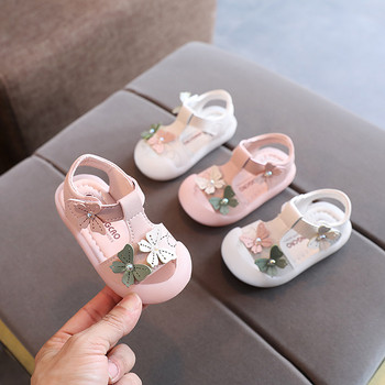 Σανδάλια για κορίτσια floral Βρεφικά σανδάλια για κορίτσια Νέο μωρό σανδάλια Princess Soft Bottom καλοκαίρι 2023 Παιδικά παιδικά παπούτσια με κλειστά δάχτυλα